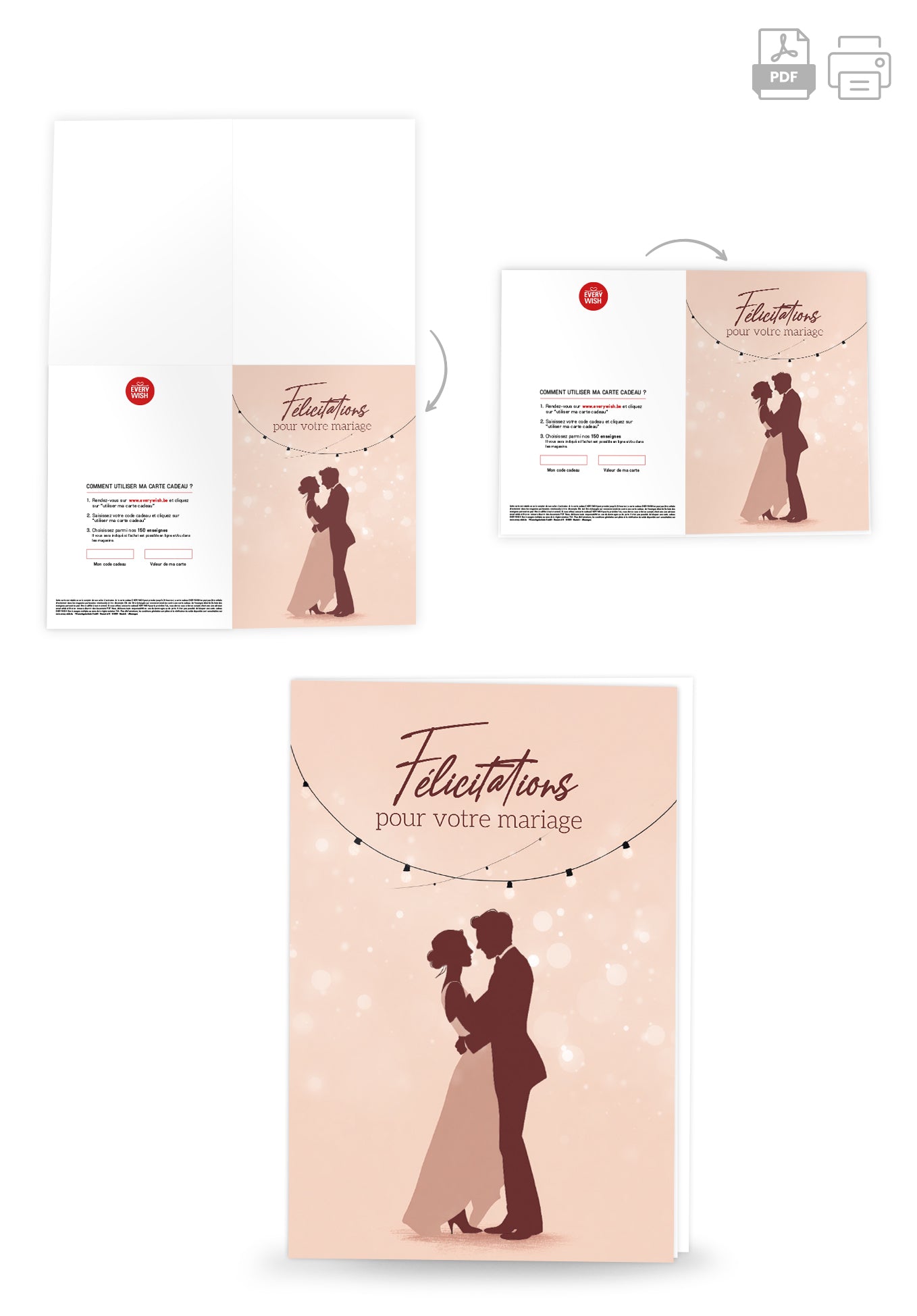 Felicitations pour votre mariage - Couple Dansant