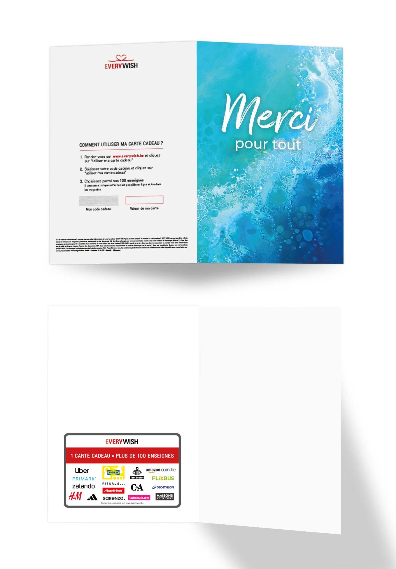 Merci pour tout - Vagues bleues