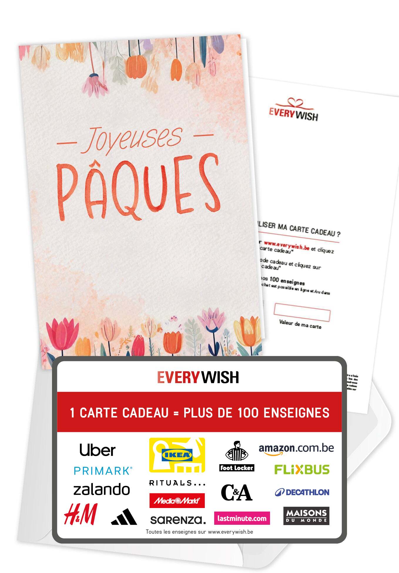 Joyeuses Pâques - Fleurs Aquarelle