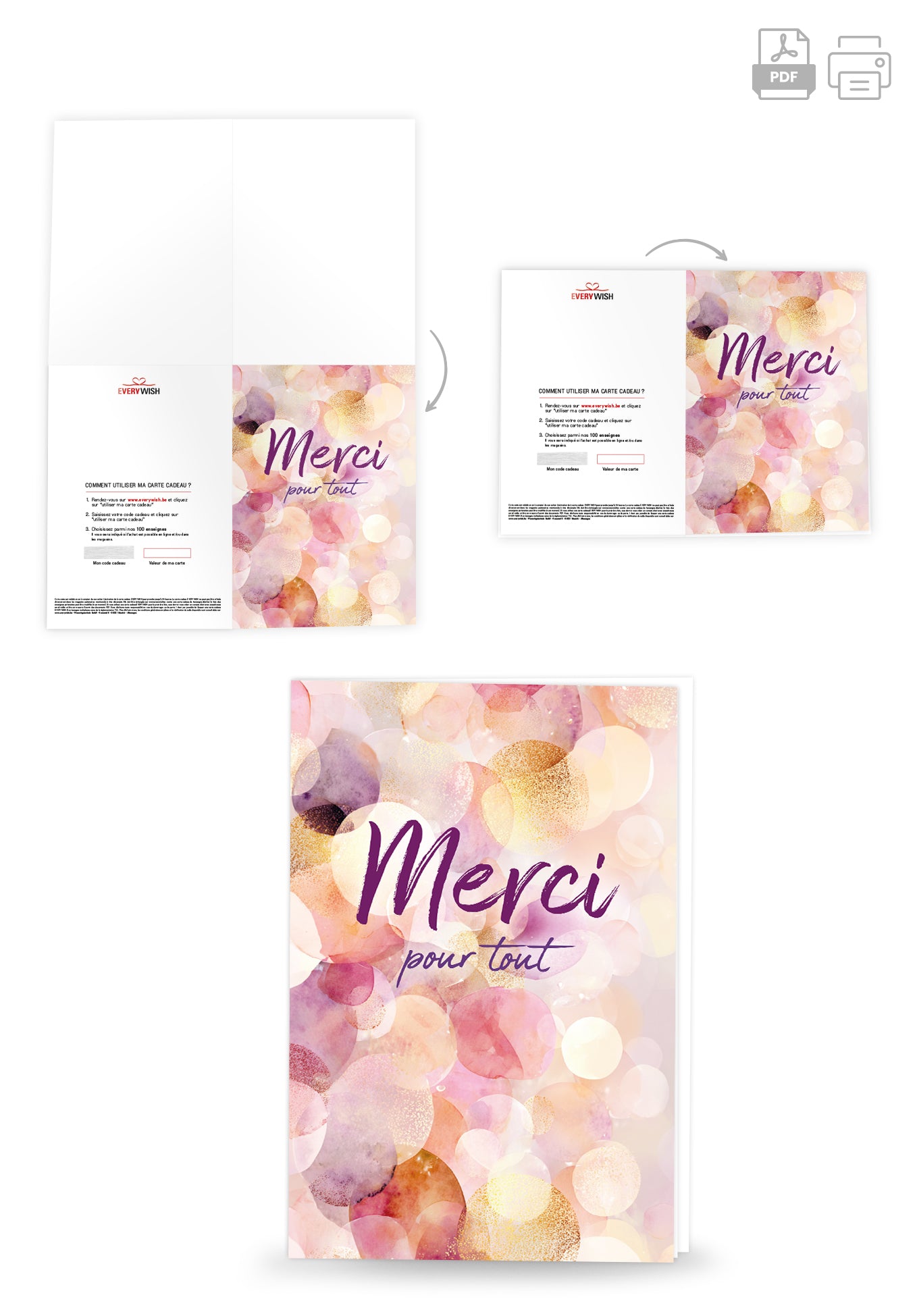 Merci pour tout - Or violet