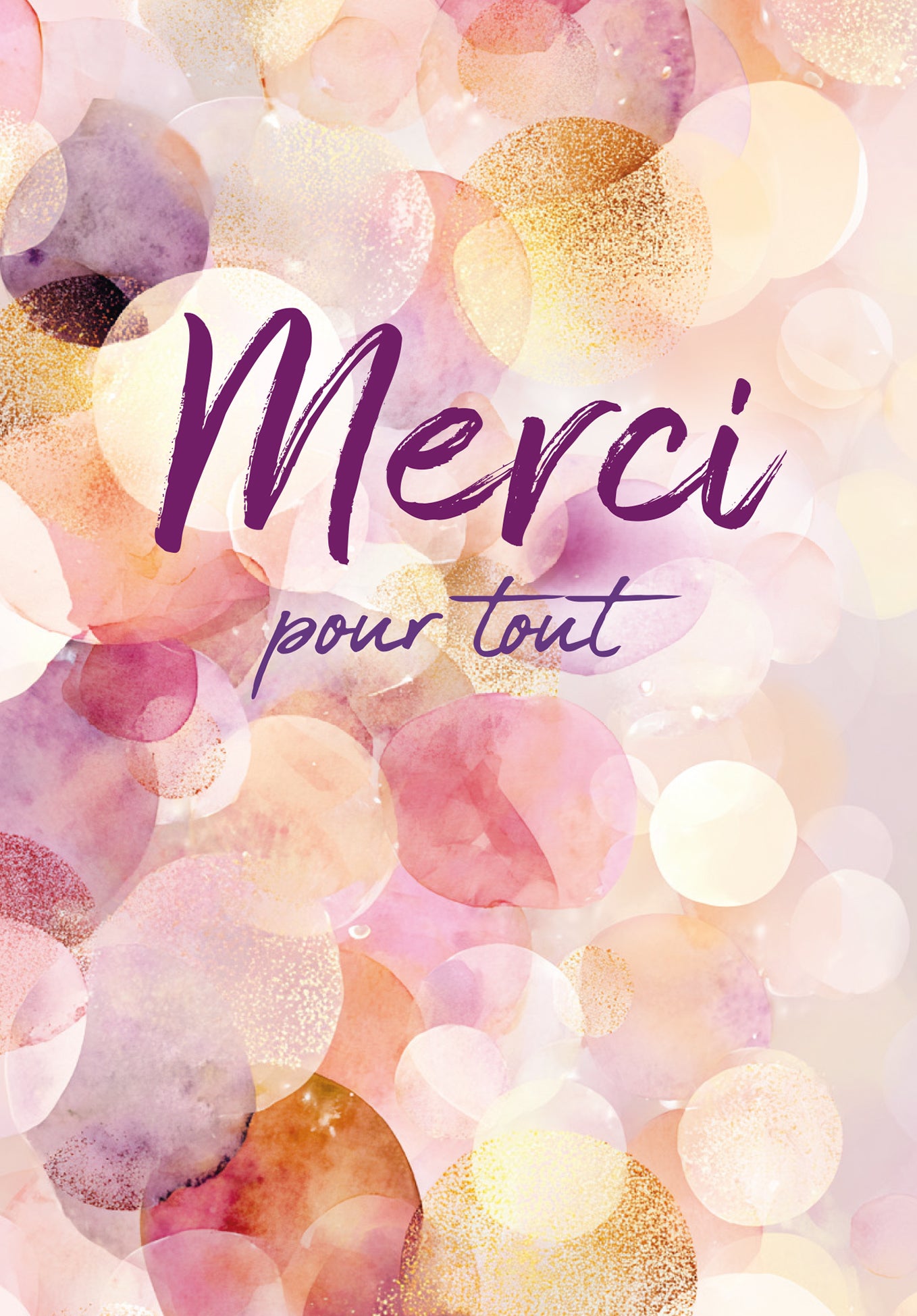 Merci pour tout - Or violet