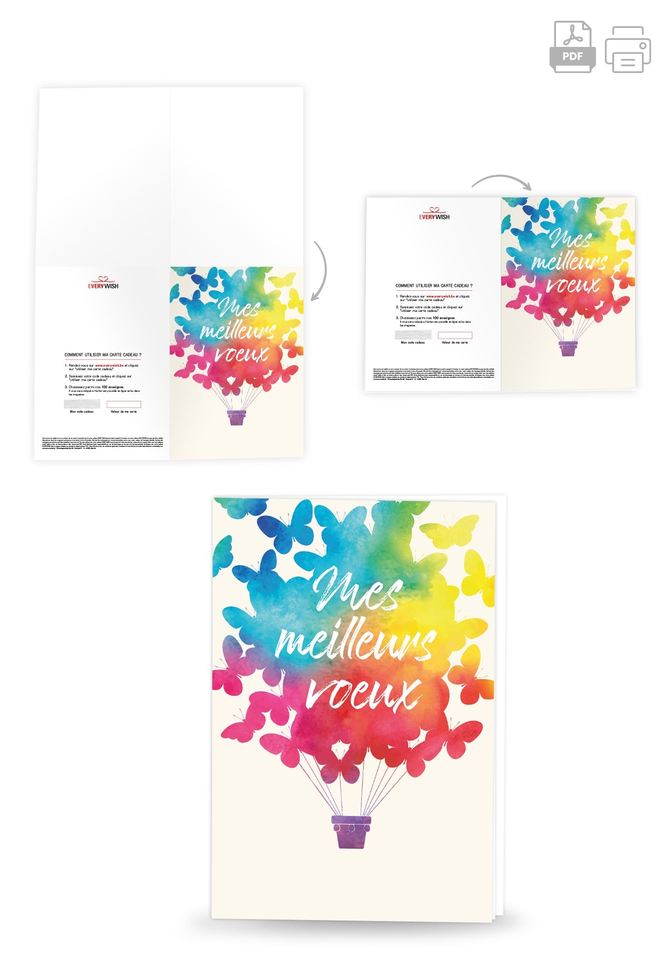 Mes meilleurs voeux - Papillon PDF