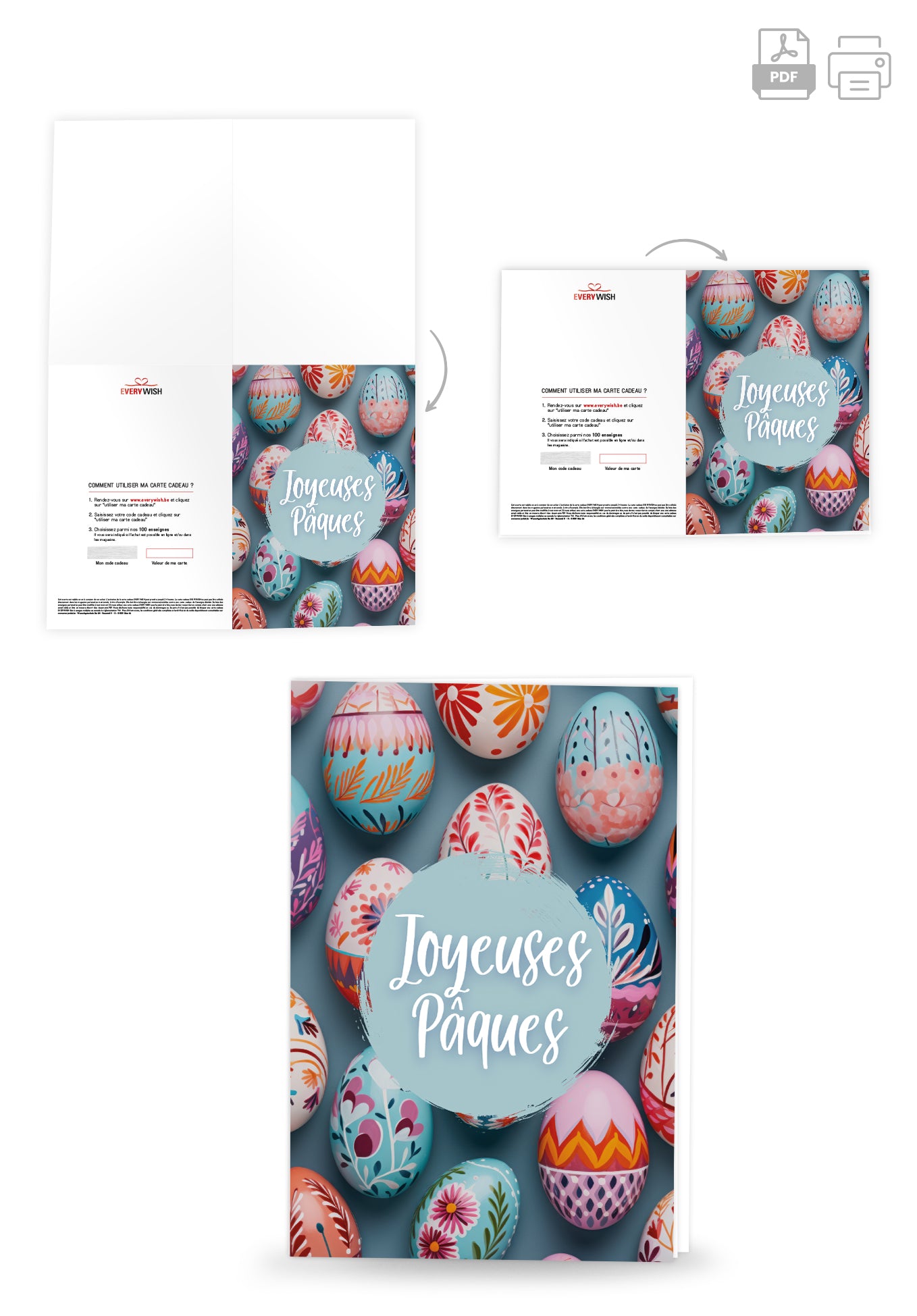 Joyeuses Pâques - Oeufs de Pâques colorés