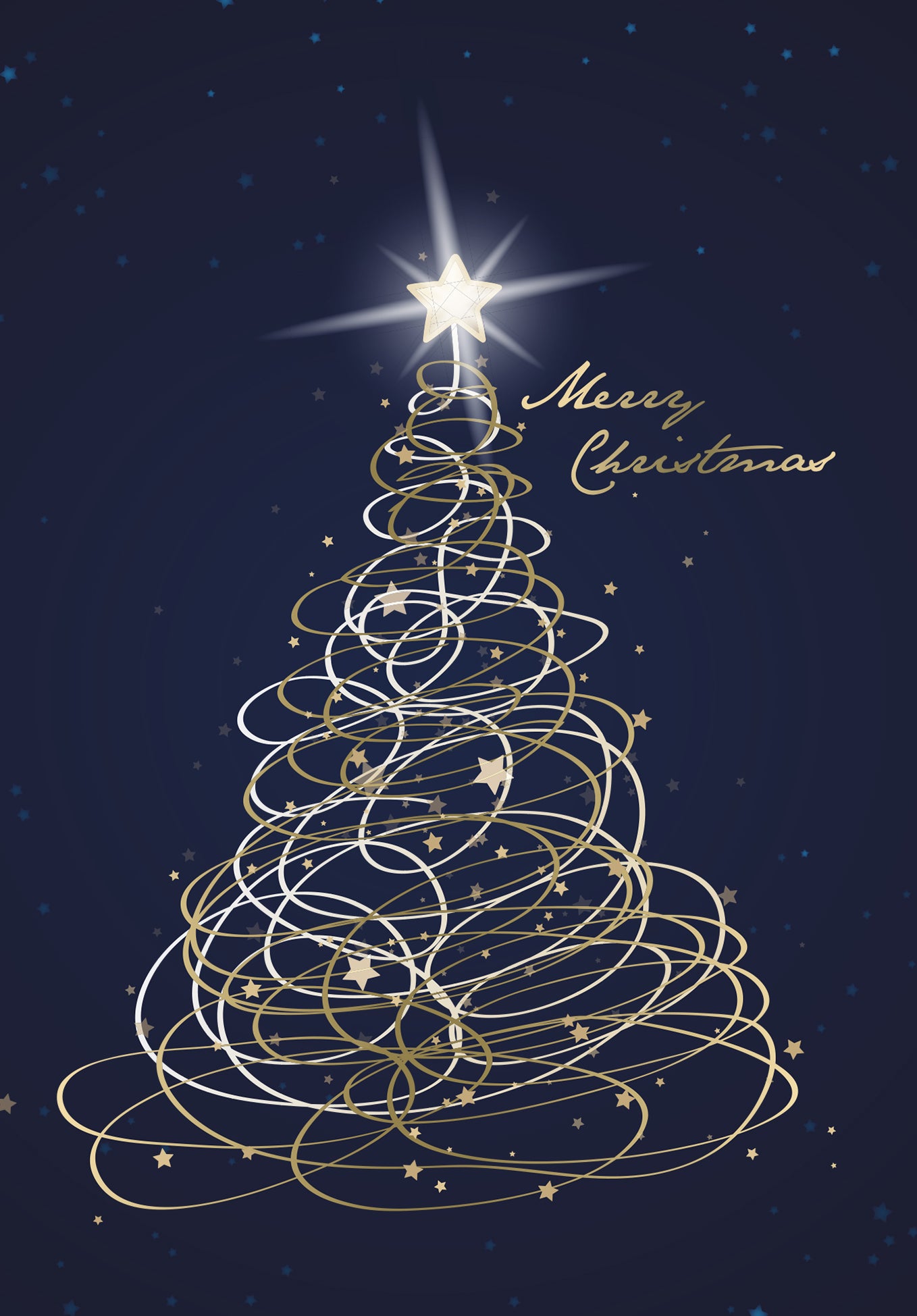Merry Christmas - Arbre de Noël Bleu