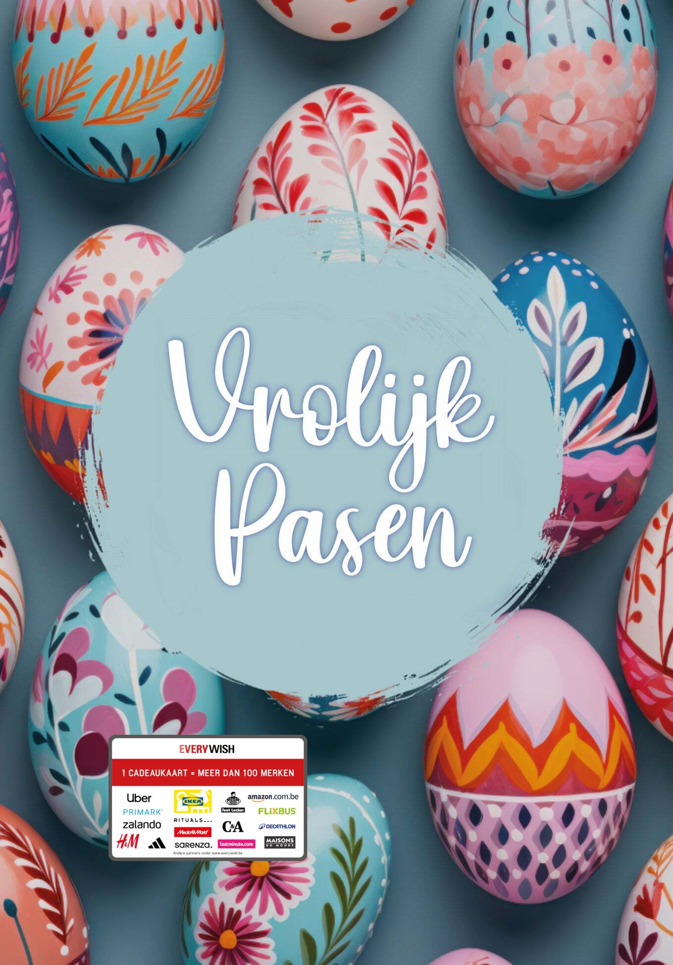 Vrolijk Pasen - Paaseieren Kleurrijk
