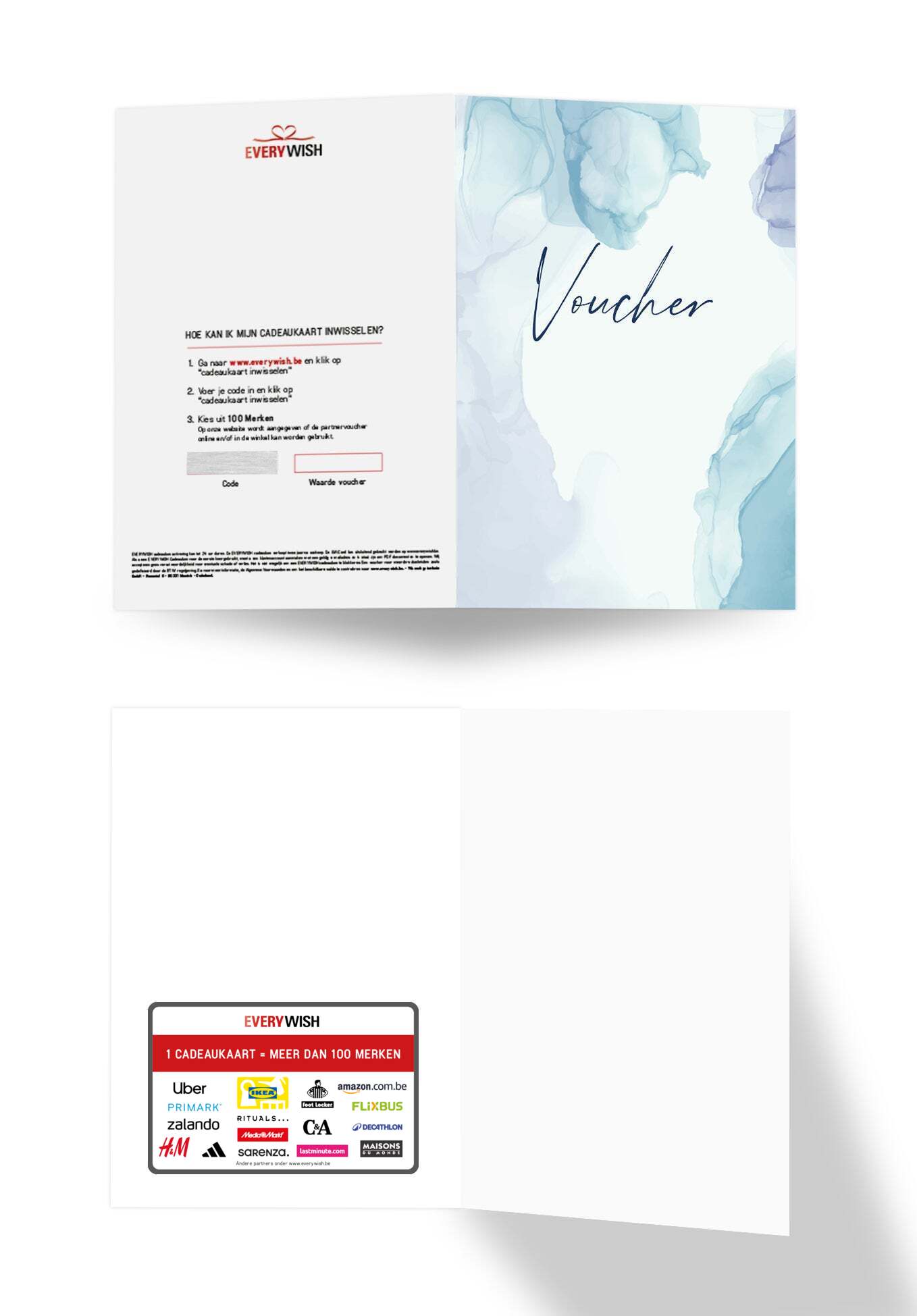 Voucher - Aquarel Blauw