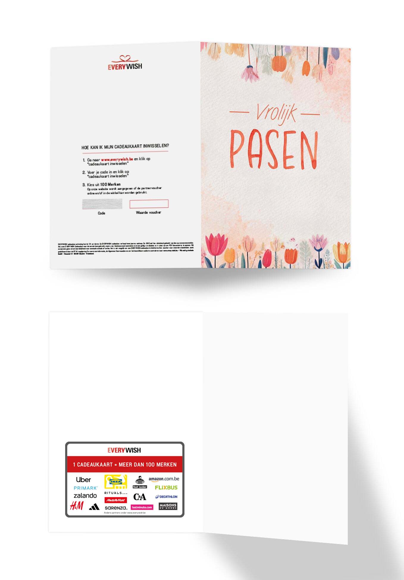 Vrolijk Pasen - Aquarel Bloemen