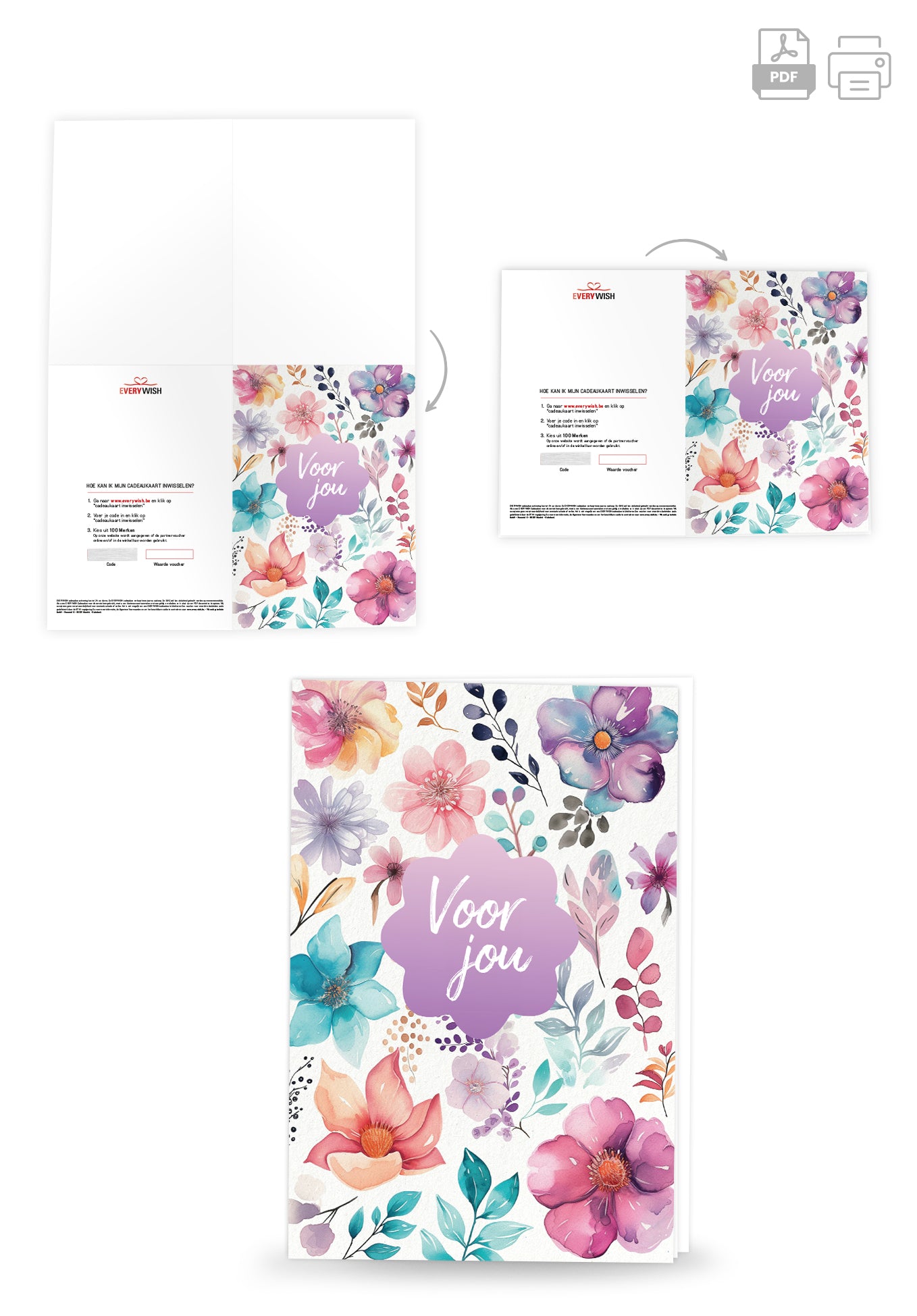 Voor jou - Aquarel Bloemen