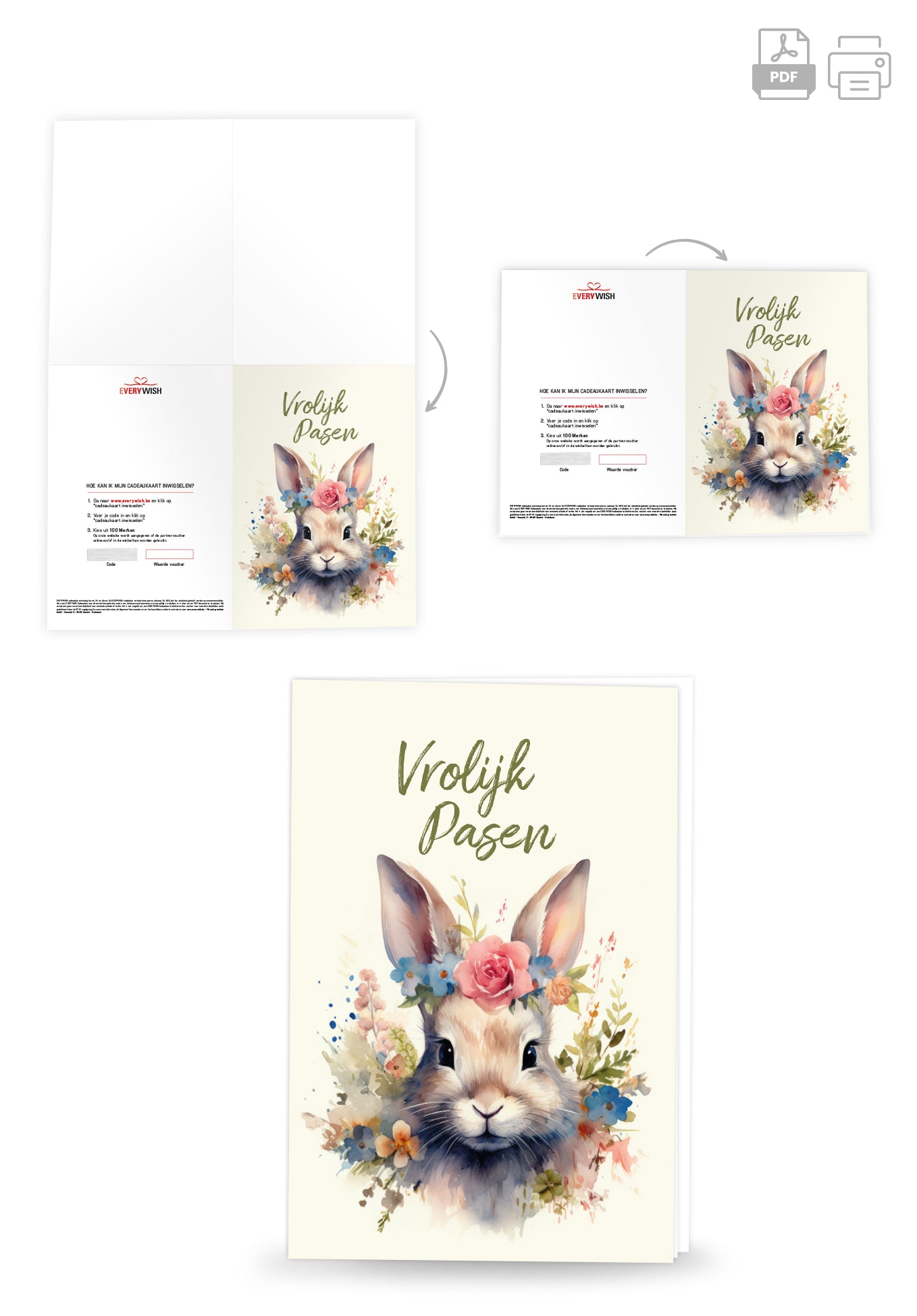 Vrolijk Pasen - Haas Bloemen