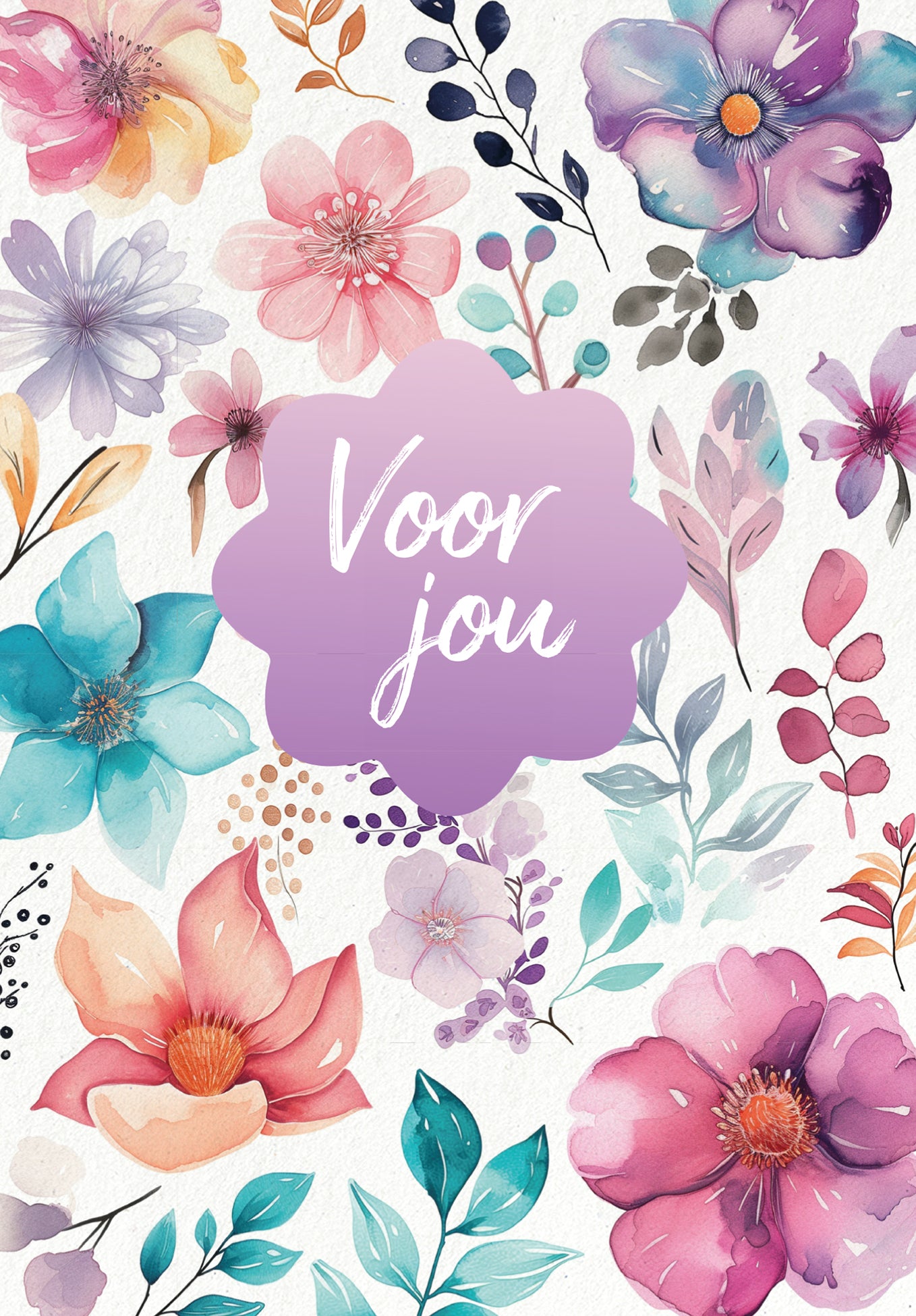 Voor jou - Aquarel Bloemen