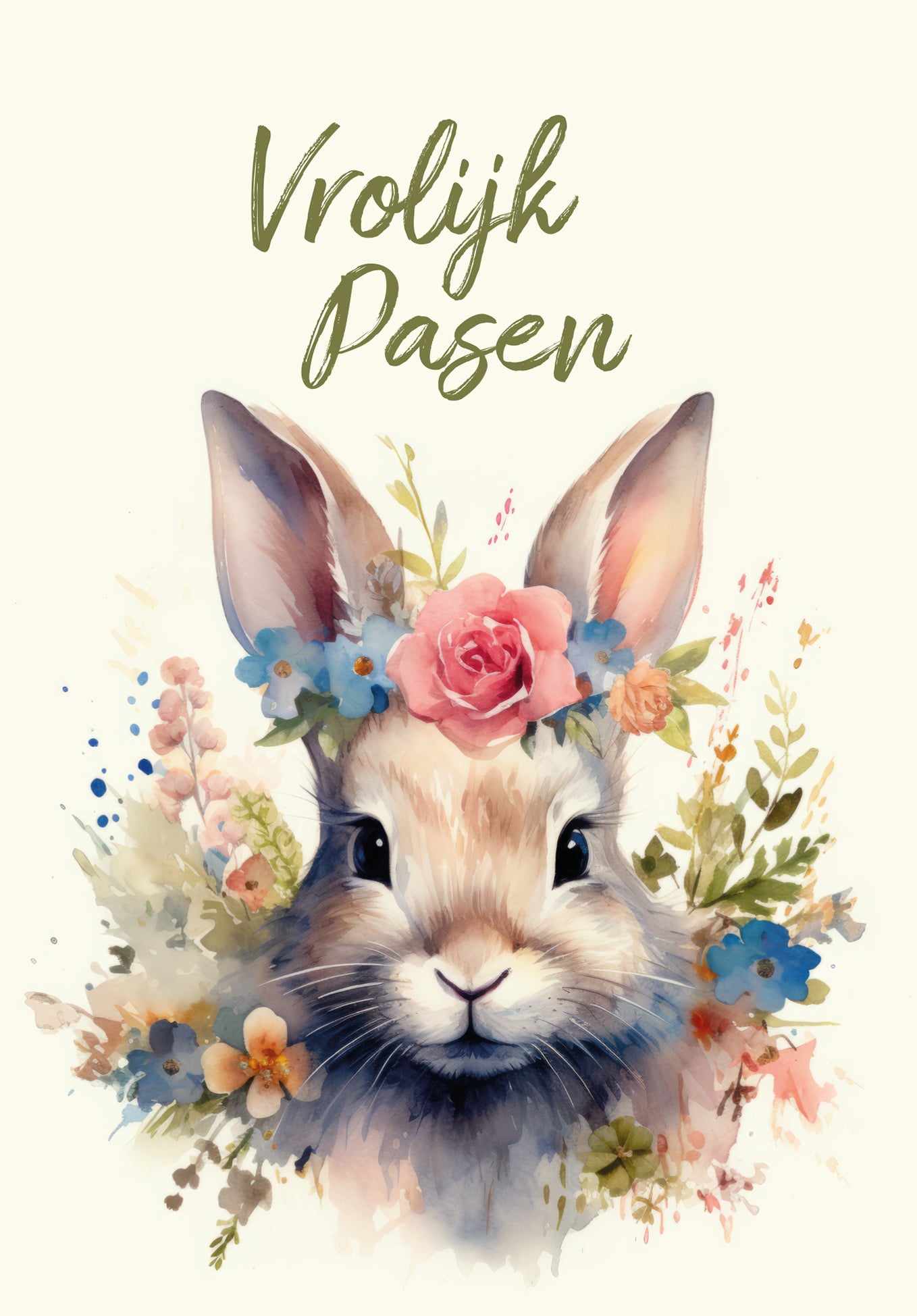 Vrolijk Pasen - Haas Bloemen