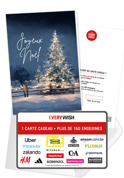 Joyeux Noël - Sapin bleu vif