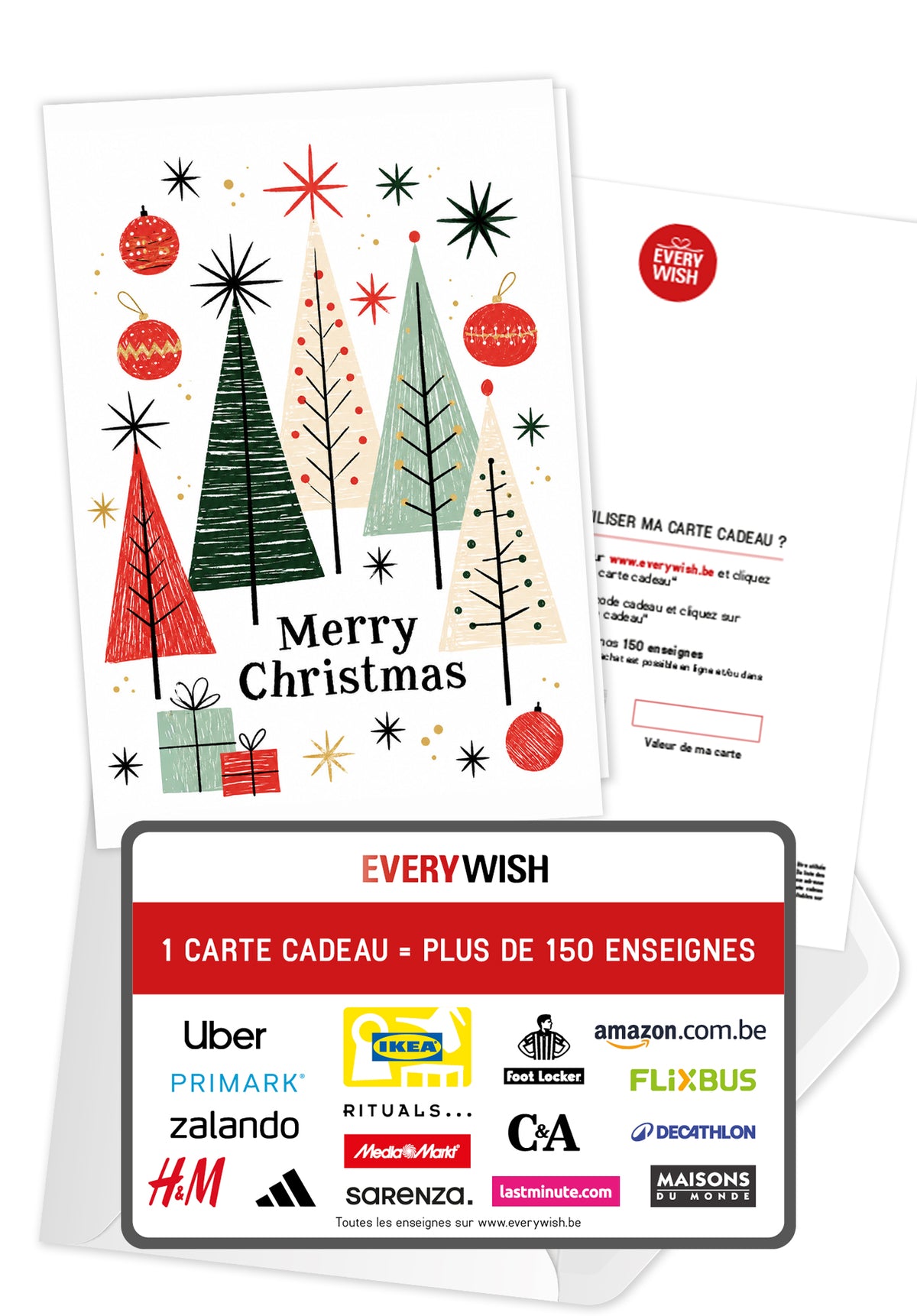 Merry Christmas - Arbres Étoiles Boules