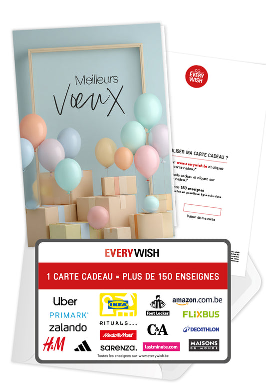 Meilleurs voux - Cartons et ballons