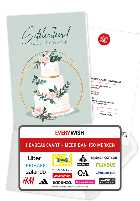 Gefeliciteerd met jullie huwelijk - Rozentaart