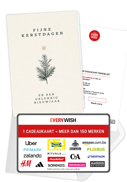 Fijne kerstdagen en een gelukkig nieuwjaar - Tak en ster