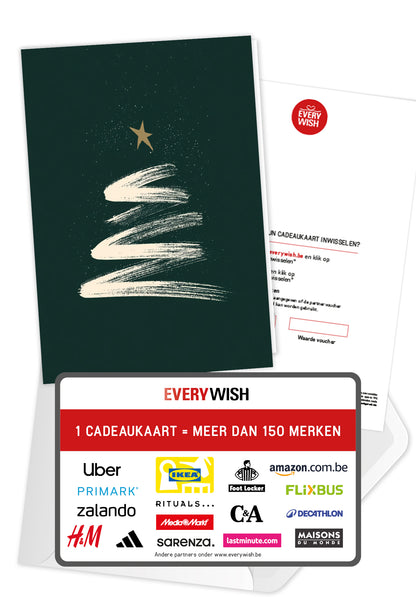 Kerstboom donkergroen minimalistisch
