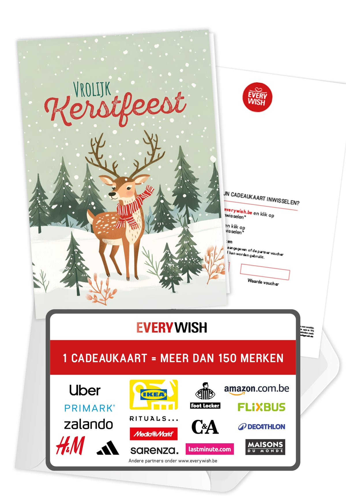 Vrolijk Kerstfeest - Rendier Zwart Wit Goud PDF