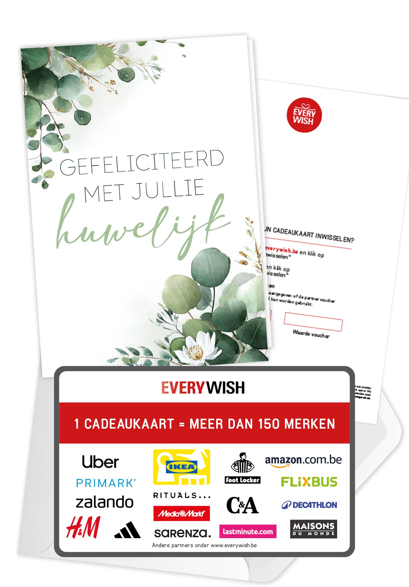 Gefeliciteerd met jullie huwelijk - Eucalyptus