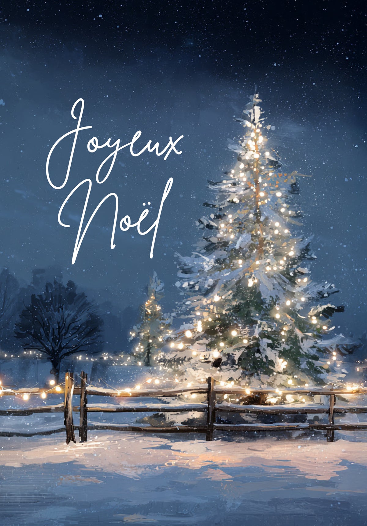 Joyeux Noël - Sapin bleu vif