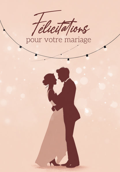 Felicitations pour votre mariage - Couple Dansant