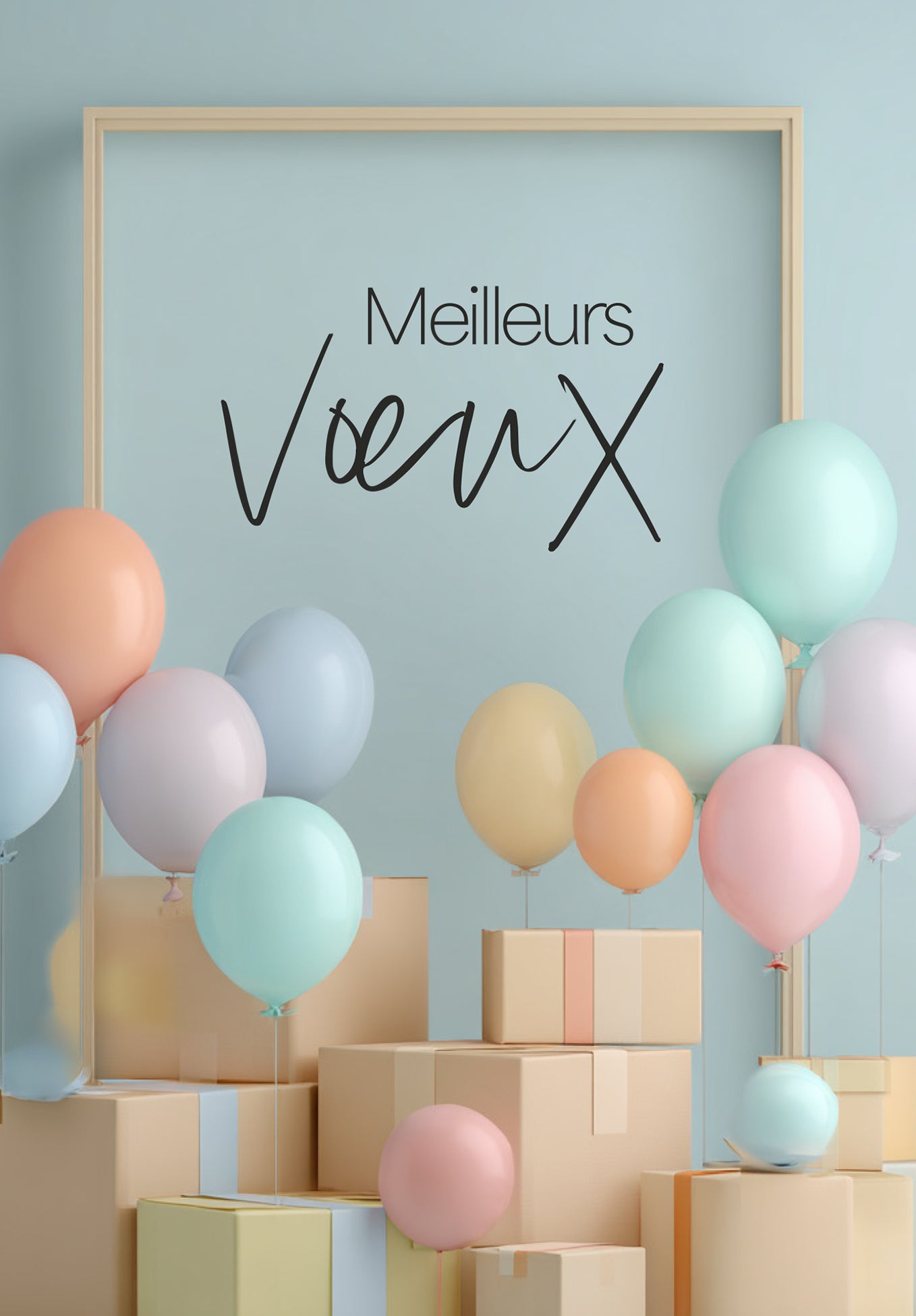 Meilleurs voux - Cartons et ballons