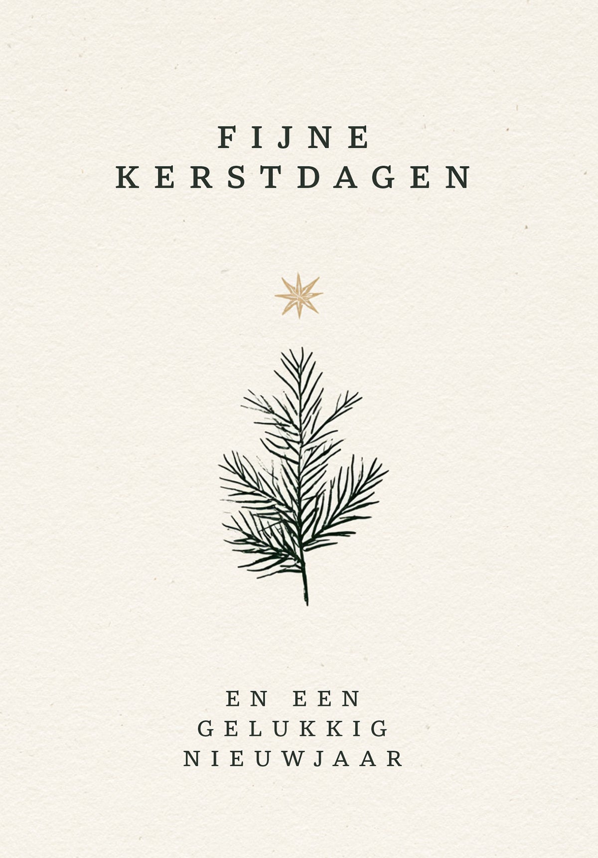 Fijne kerstdagen en een gelukkig nieuwjaar - Tak en ster