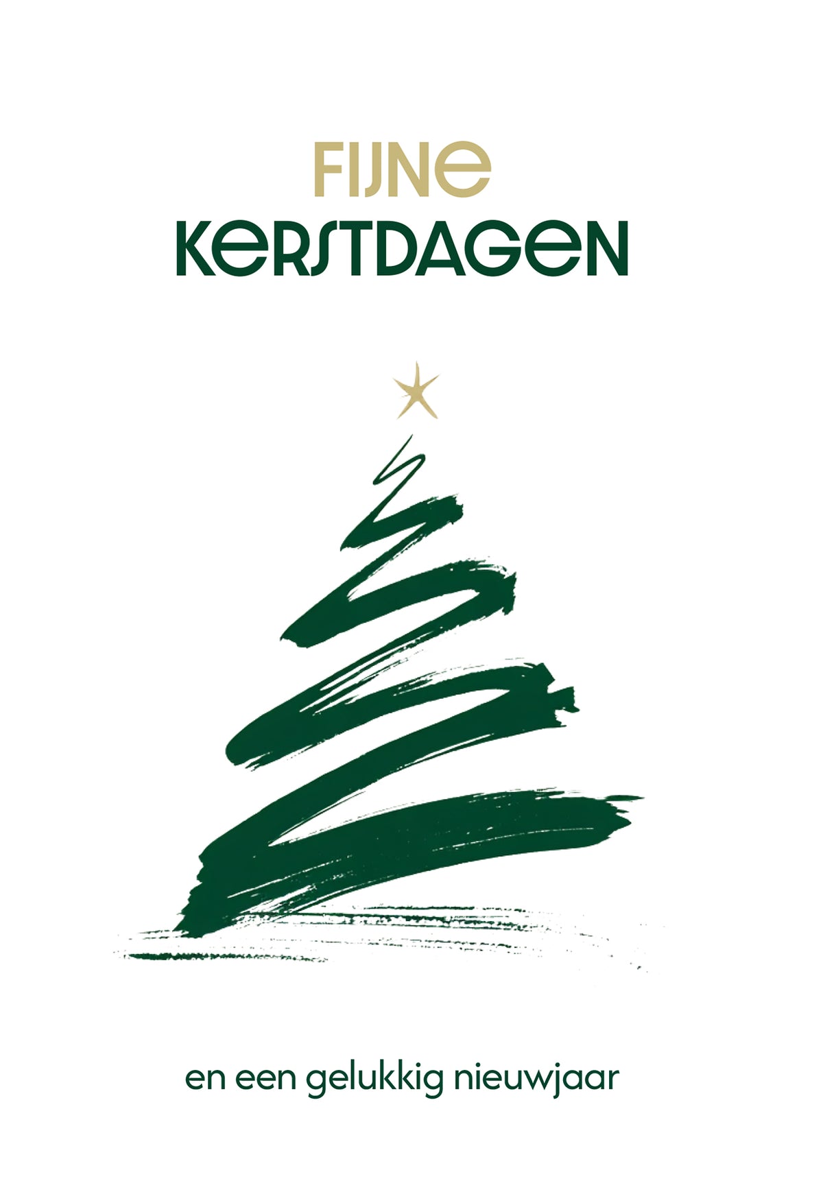 Fijne Kerst en een Gelukkig Nieuwjaar - Minimalistische Kerstboom