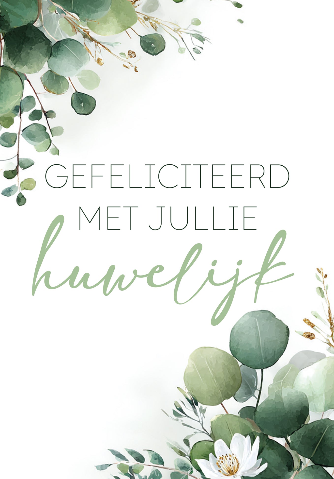 Gefeliciteerd met jullie huwelijk - Eucalyptus