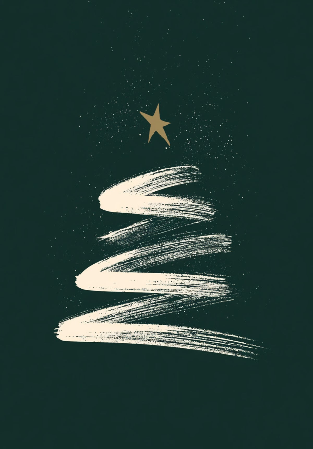 Kerstboom donkergroen minimalistisch