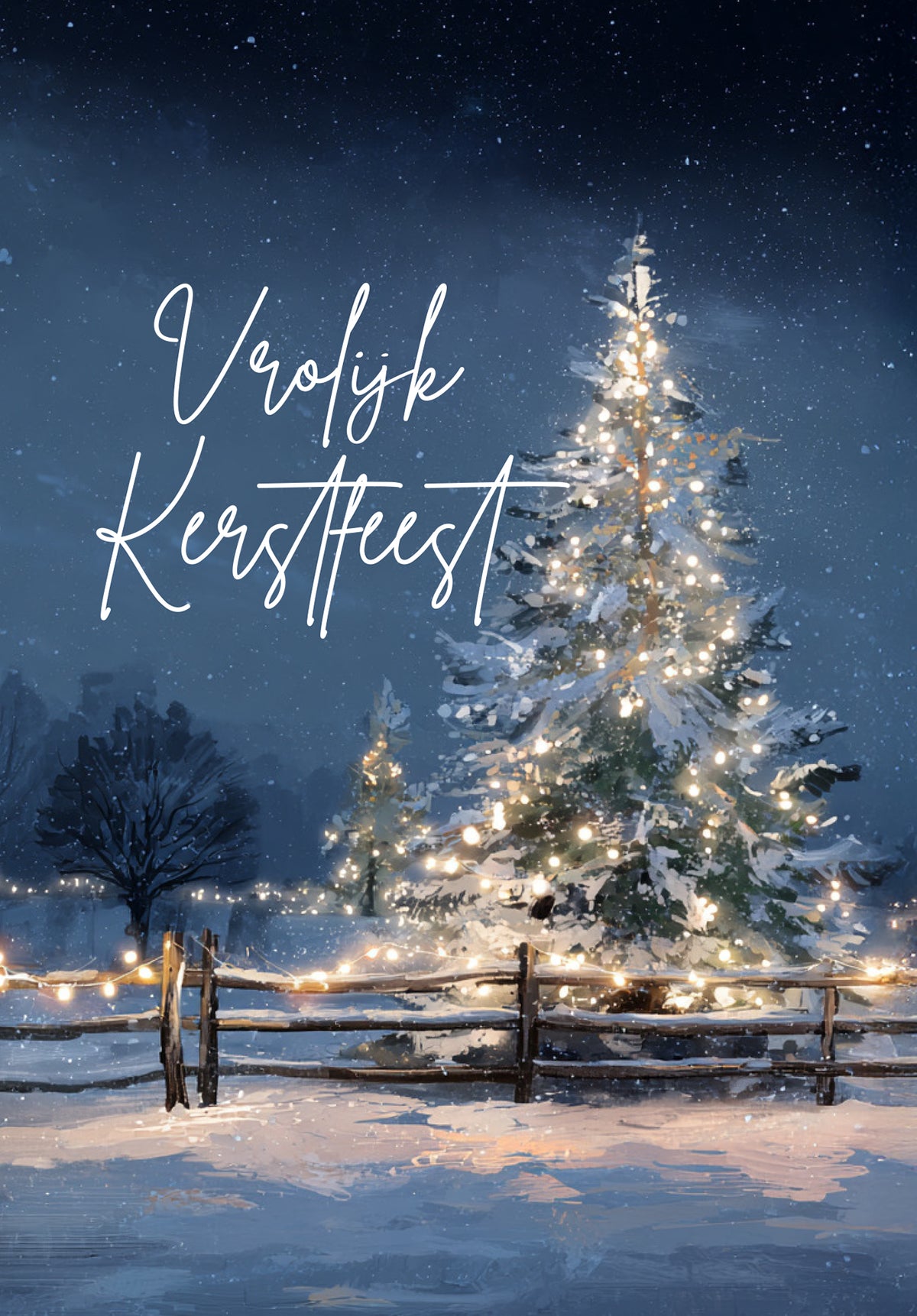 Vrolijk Kerstfeest - Den stralend blauw