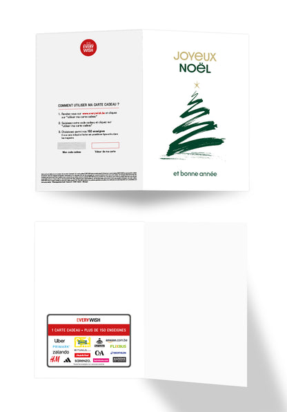Joyeux Noël et bonne année - Sapin de Noël minimaliste