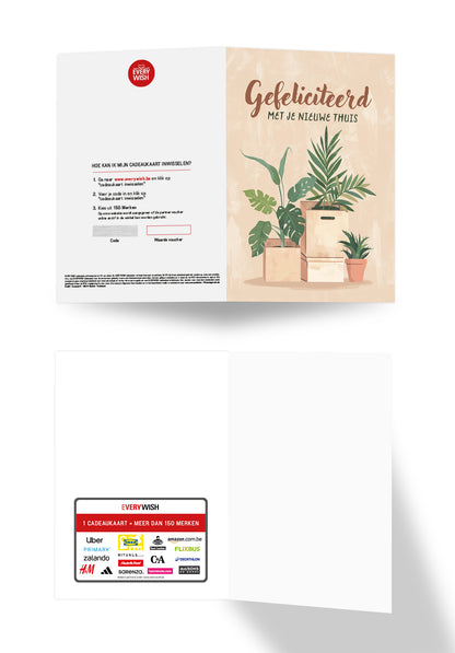 Gefeliciteerd met je nieuwe thuis - Dozen en planten
