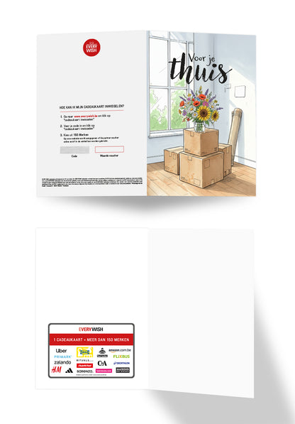 Voor je thuis - Bloemboeket en dozen