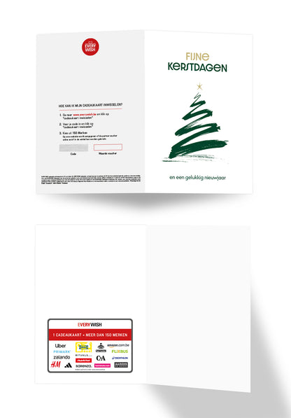 Fijne Kerst en een Gelukkig Nieuwjaar - Minimalistische Kerstboom