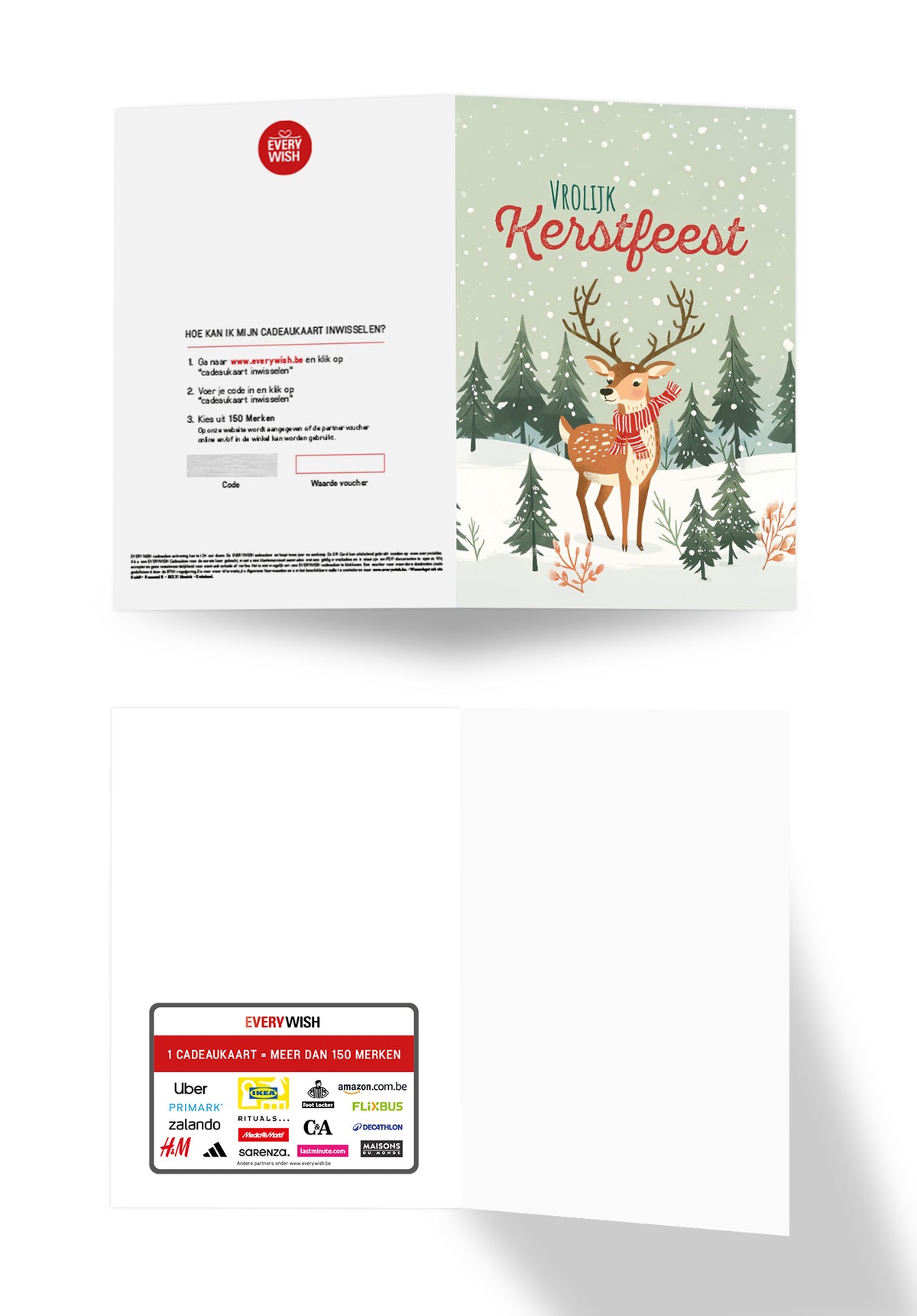 Vrolijk Kerstfeest - Rendier Zwart Wit Goud PDF