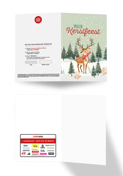 Vrolijk Kerstfeest - Rendier Zwart Wit Goud PDF