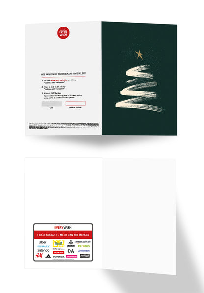 Kerstboom donkergroen minimalistisch