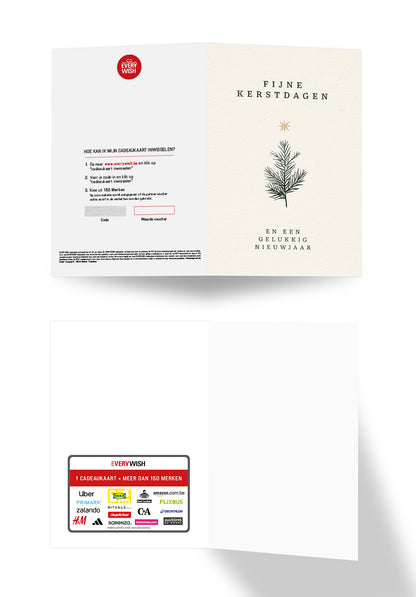 Fijne kerstdagen en een gelukkig nieuwjaar - Tak en ster