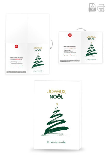 Joyeux Noël et bonne année - Sapin de Noël minimaliste