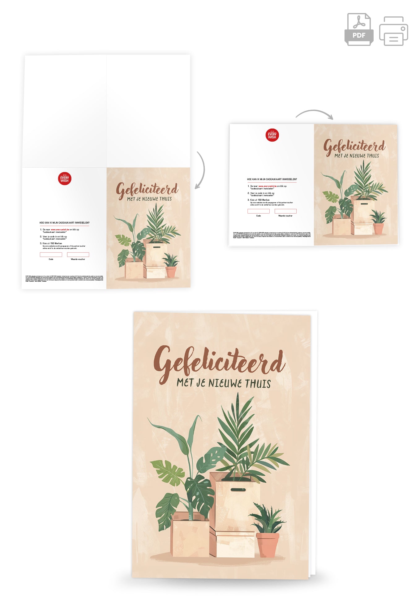 Gefeliciteerd met je nieuwe thuis - Dozen en planten
