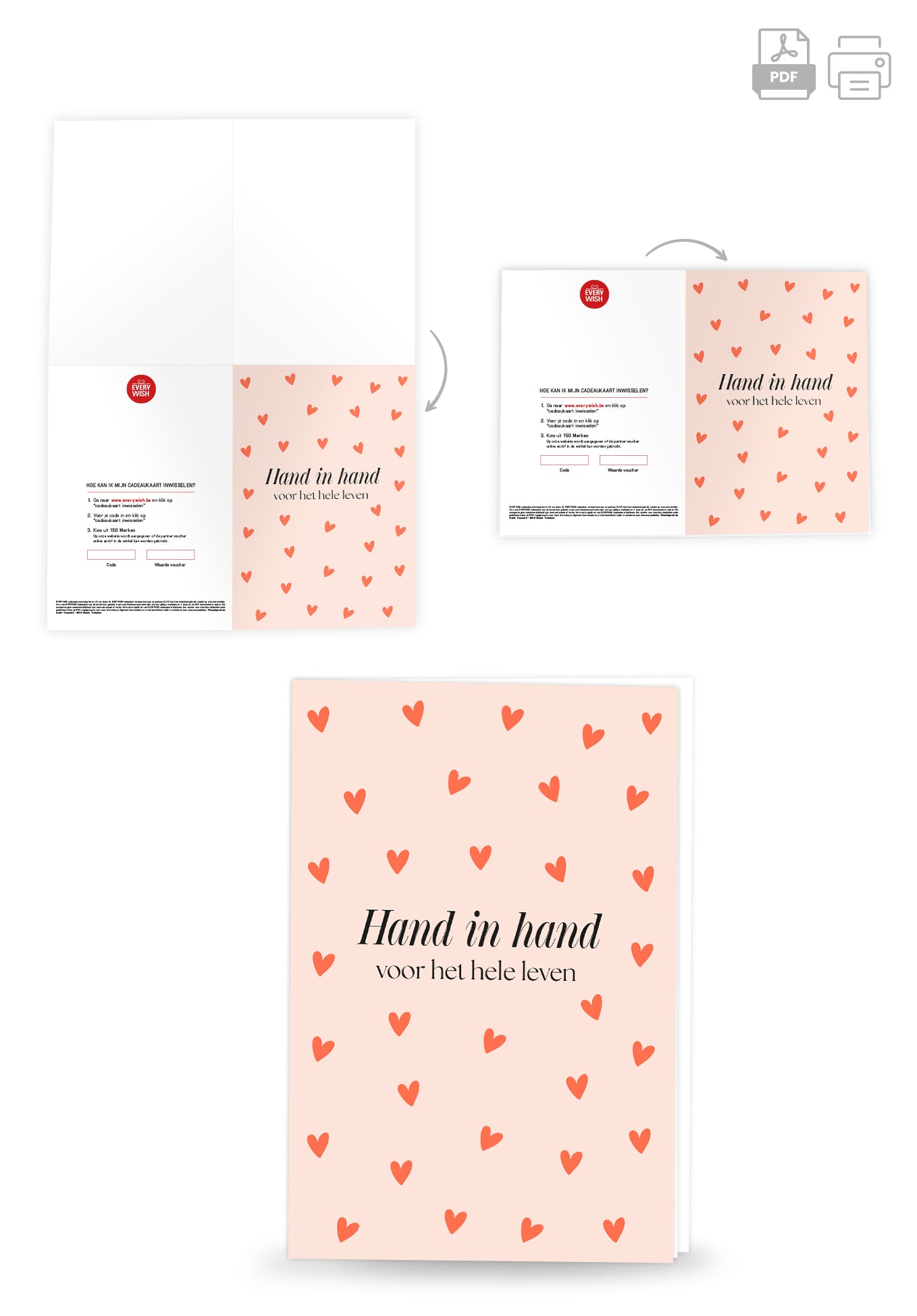 Hand in hand voor het hele leven - Hartjes