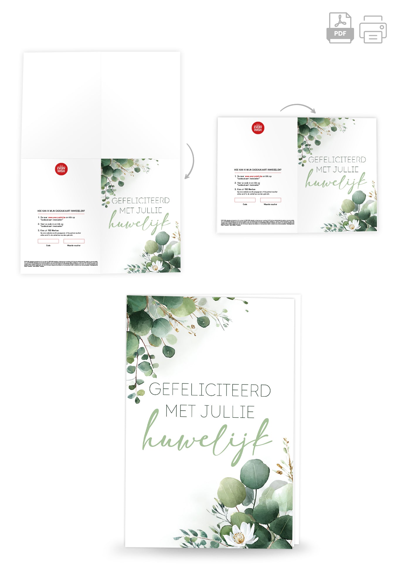 Gefeliciteerd met jullie huwelijk - Eucalyptus