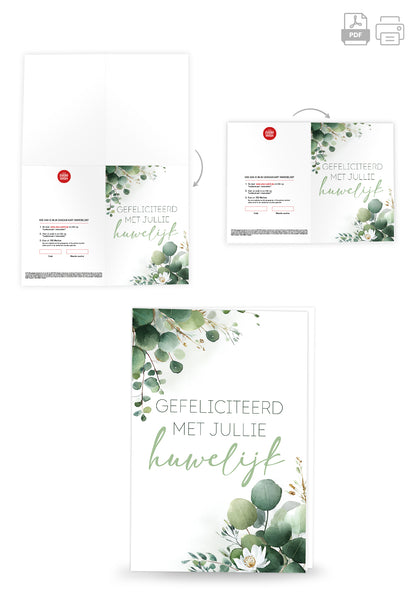 Gefeliciteerd met jullie huwelijk - Eucalyptus