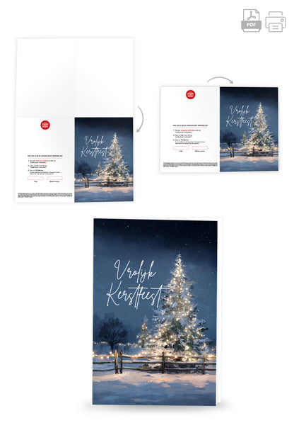 Vrolijk Kerstfeest - Den stralend blauw
