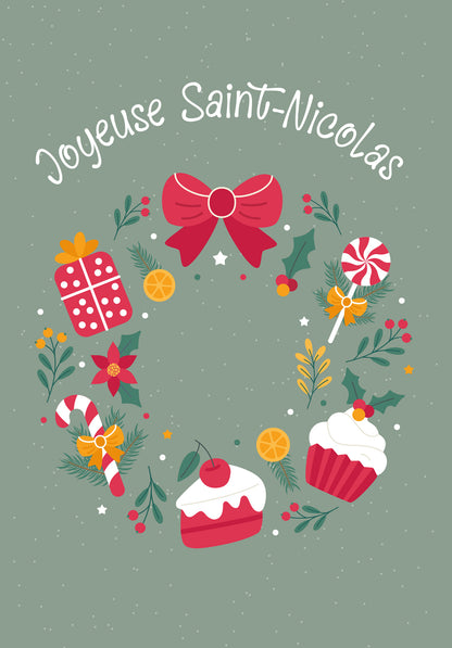 Joyeuses Saint-Nicolas - Couronne de bonbons