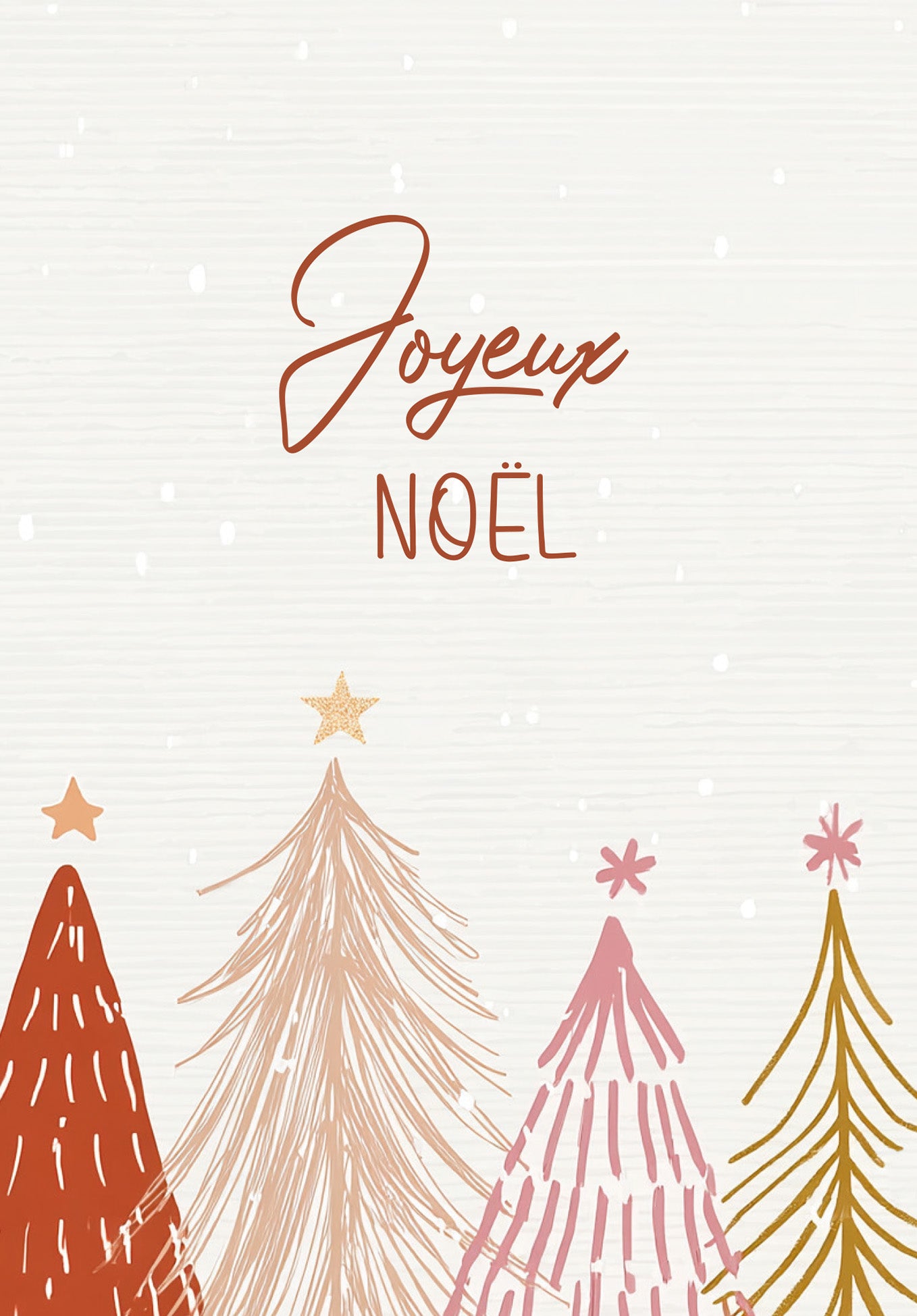 Joyeux Noël - Sapins Rouge