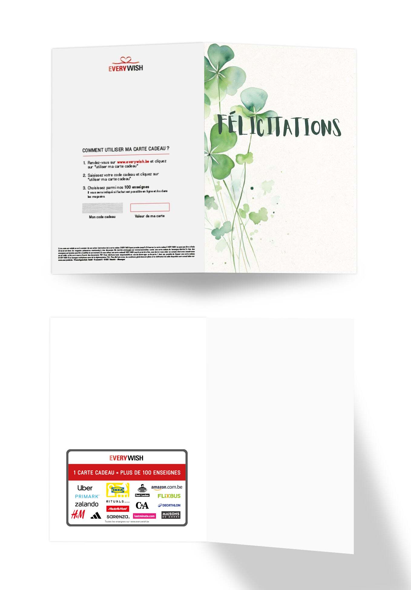 Félicitations - Feuille de trèfle 