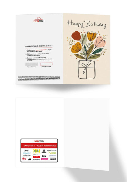 Happy Birthday - Fleurs cadeaux