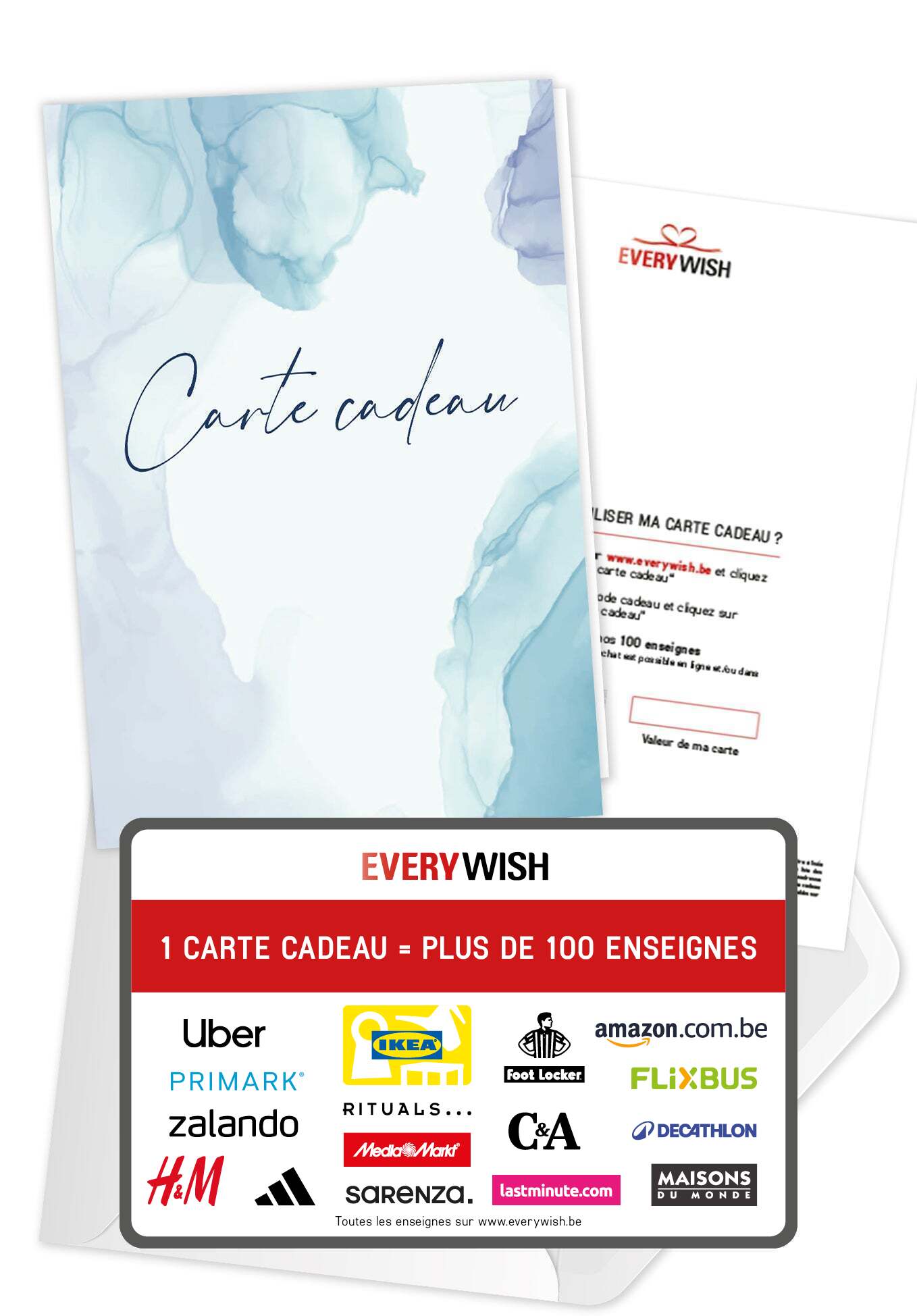 Carte Cadeau - Aquarelle Bleu